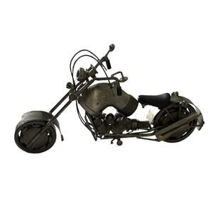 Scrap Metal Chopper Motorcycle Bike Sculpture Pipe Artisan Artwork Biker